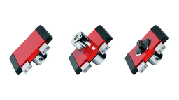 Diagram showcasing the three locking options of the H System: one-sided, thumbturn, and dual-sided operation.