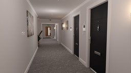 Modern residences equipped with certified fire doorsets.