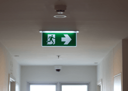 Fire safety consultants reviewing emergency plans in a commercial property